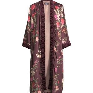 Johnny Was Velvet Trim Kimono
